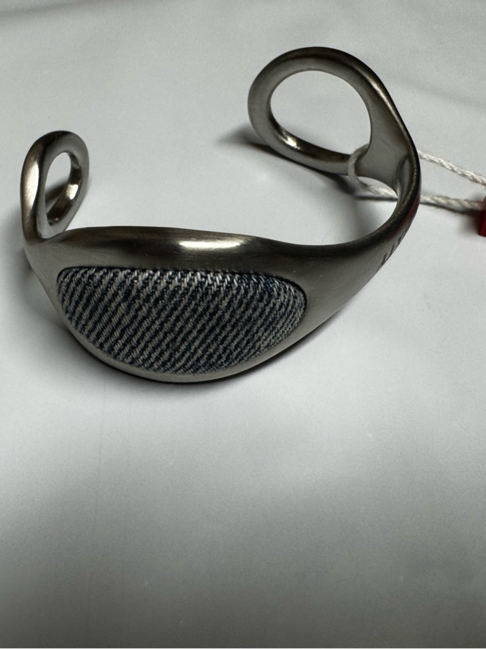 Miss Sixty Silver Cuff Bracelet with Blue Denim Inlay